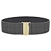 YSJZBS Ceinture pour femme extensible en cuir bleu - Large ceinture élastique - Élégante ceinture en jean - Ceinture tressée - Pour le travail et les fêtes, gris foncé, taille unique