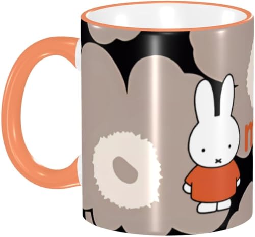 マグカップ 330ml アニメ ミッフィー マグ コーヒーカップ 陶器 セラミック mug カップ 大容量 耐熱 耐冷 電子レンジ対応 コップ 人気 誕生日 母の日 父の日 友人 プレゼント MGZ3277 オレンジ