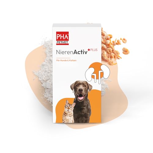 PHA reni Activ Plus per cani e gatti, supporto renale, salute renale di cane e gatto, integratore alimentare in polvere 60 g