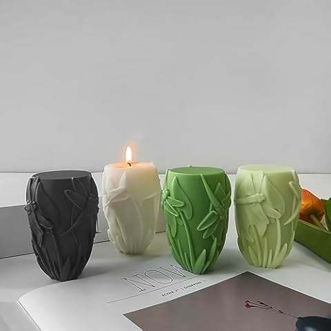 Cylinder Resin Mold Flower Resin Mold Pillar Resin Mold Bottle Resin Mold Clay Mold Jewelry Resin Casting Mold Craft Supplies 3D Mold Silicone Mold for Resin Casting Mold Candle Making Molds Cover