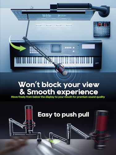 Cacencan M06-MKF-US M05 Boom Arm, 360° Rotatable Microphone Stand thumb #2