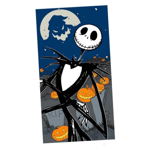 Disney JACK SKELLINGTON Tim Burton'S The Nightmare Before Christmas Jack Skellington Beach Towel 27 X 54 cover