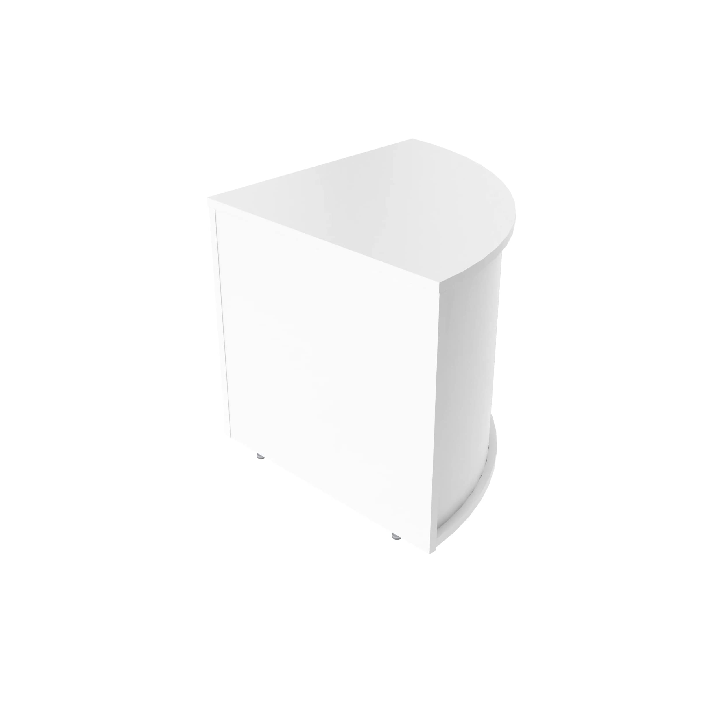 Office Hippo Modular Reception Desk, Corner Base Unit, White, 80 x 82 x 74.2 cm