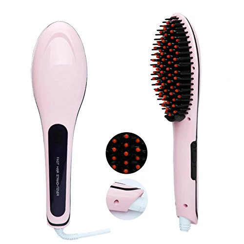 EYX Formula Mini Electric Hair Straightening Brush DIY Hair Style Tool for All Kind Hairs,Portable H - //coolthings.us