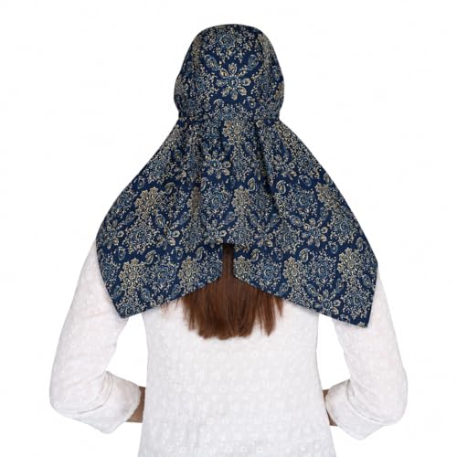 Image of Scarf Face Cover Cap Mask Sun Protection Head Hair Face Wrap Bandana Stole For Girls and Women