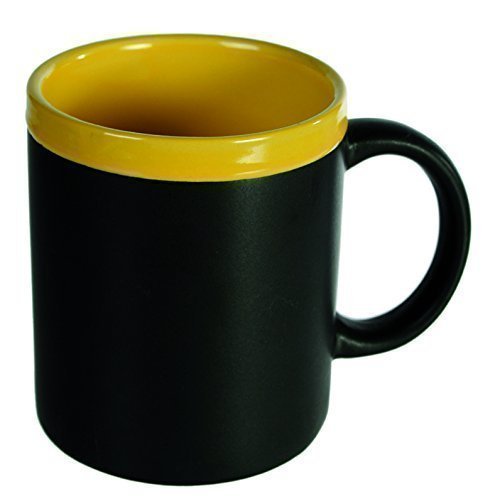 Kenzies Gifts Taza de Tiza, cerámica, Negro, Medium