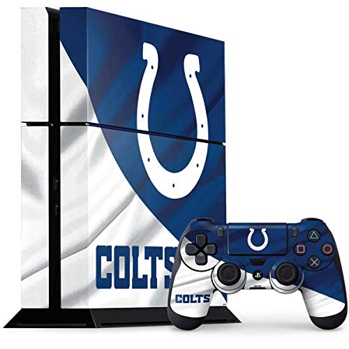 Skinit Decal Gaming Skin Compatible with PS4 Console and Controller Bundle - Officially Licensed NFL Indianapolis Colts Design