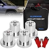 Jack-Puck Compatible with Rivian R1T/R1S, Aluminum Lift Adapter Set Heavy Duty Jack-Puck Magnetic Adapter 4pcs Floor Jack Lift Point with Storage Case
