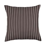 Elegant Vertical Pinstripes in Brown, Striped Design Throw Pillow