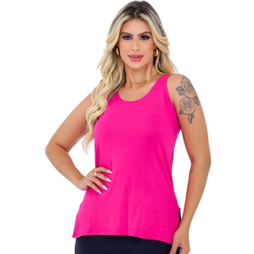 Camisa Regata Tapa Bumbum Feminina Fitness com Tecido Flexível Vi...