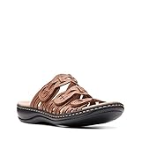 Clarks womens Leisa Faye Sandal, Tan Leather, 8 US