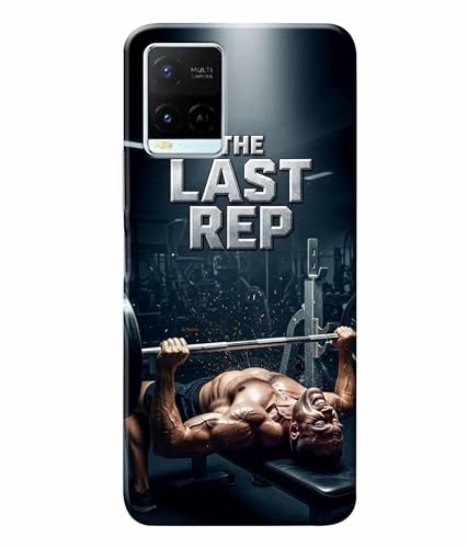 Image of Last Rep Gym Motivation Quotes Printed Hard Back Case Cover & Compatible for Vivo Y21 / Vivo Y21S / Vivo Y33S (Multicolor) - D1808