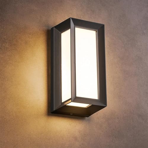 ATGQBCF Wall Lights 10W 18W Porch Garden Waterproof Home Lighting Outdoor Black Up Down Wall Light Indoor Wall Lights(F-18W,Warm White)