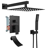 Airuida 3 Function Shower System Set Matte Black Tub and Shower Faucet Combo Shower Faucet with...