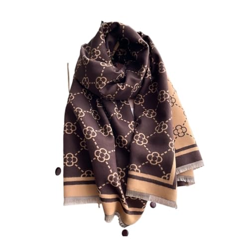 Print Winter Scarf Cashmere Thicken Warm Women Shawl Pashmina Female Foulard Wrap HIjab Neckerchief