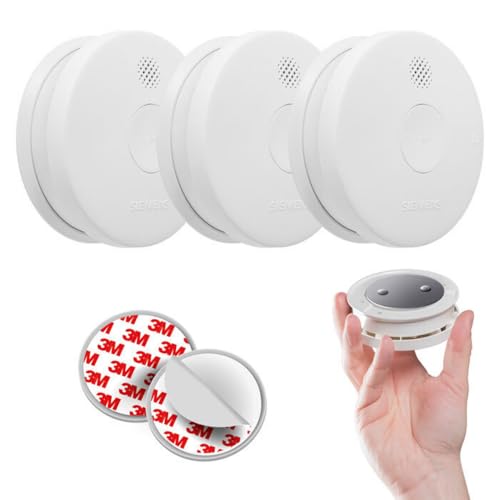 SIEMENS - Lot de 3 détecteurs de fumée NF Autonomie 5 Ans Garantie 3 Ans - 5TC1292-6 + Supports...