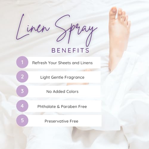 Honeysuckle Linen Spray (Double Strength), 4 ounces - Eclectic Lady Sheet and Linen Spray - No Artificial Colors, Parabens, or Preservatives - Long-Lasting Scent for Bed, Fabric & Pillow