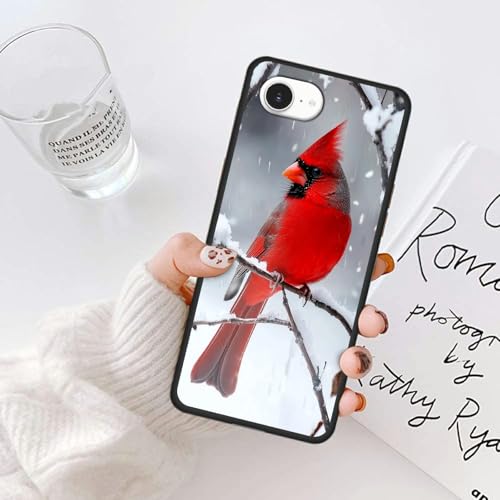 Coque iPhone 16E TPU antichoc étui protection oiseau cardinal