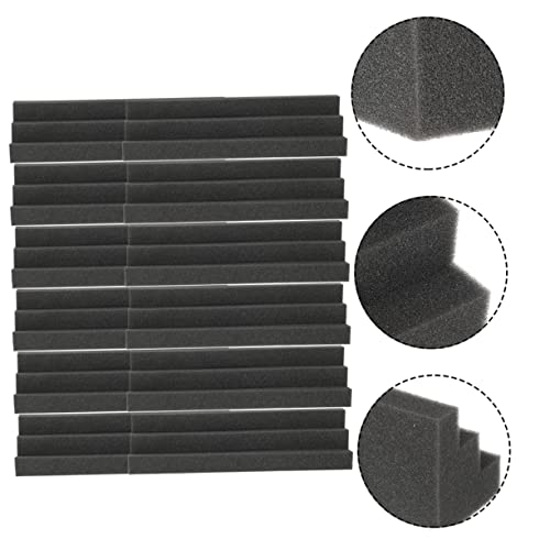 UPKOCH 12PCS Trapezoidal Bass Trap Acoustic Panels Soundproof Wall Tiles para Reducción de Ruido Espuma Acústica de Alta Densidad para Home Theater KTV y Estudio de Grabación miniatura 4
