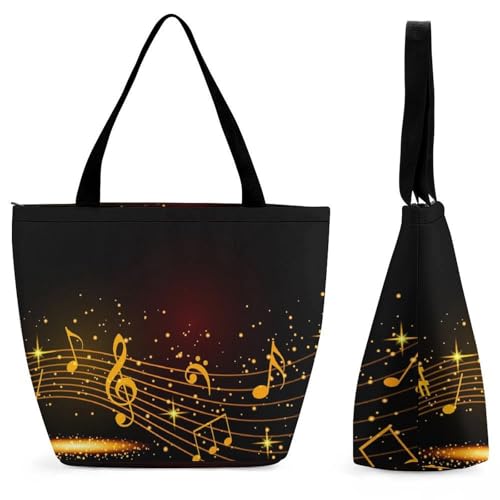 Sac à main pour femme notes de musique bandoulière de voyage 28.5x18x32.5cm