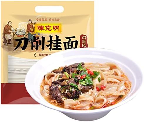 SXET Sliced Noodles, Wavy Knife Cut Noodles, Chinese Wide Flat Noodles, Original Sauce, Vegetarian 刀削面 1000g / 35.27oz ( pack of 2)