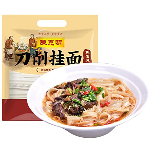 Sxet Sliced Noodles, Wavy Knife Cut Noodles, Chinese Wide Flat Noodles, Original Sauce, Vegetarian 刀削面 1000G / 35.27Oz ( Pack Of 2) #TOP3