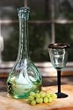 First of a Kind White Wine Glass Decanter with Ice Pocket β Unique Handmade Recycled Glass, Side Ice Pocket Chills Wine Without Diluting, Artisan Crafted Entertaining Piece