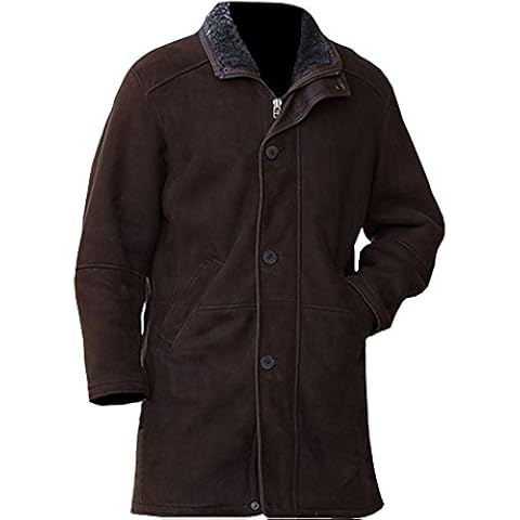 Fashion_First Brown Suede Leather Trench Coat Cover