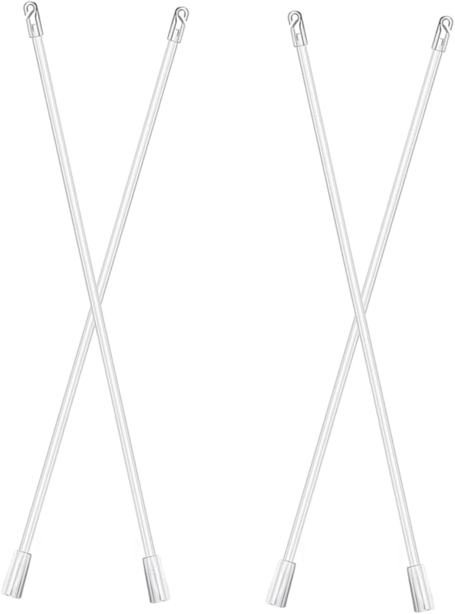 RUNROTOO 4pcs Blind Rod Mini Blind Plastic Hooks Mini Blinds for Windows