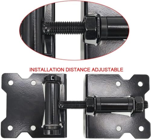 image for COOLOUS Self Closing Gate Hardware Hinges Heavy Duty for Wooden/Vinyl/