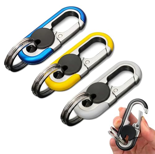 Image of CHRIS GOOD Men's Car Key Chain 2pcs, Personalized Creative Stainless Steel Car Keychain for Men
