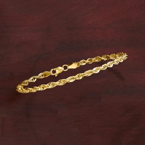 Ross-Simons 3.2mm 14kt Yellow Gold Rope-Chain Bracelet3