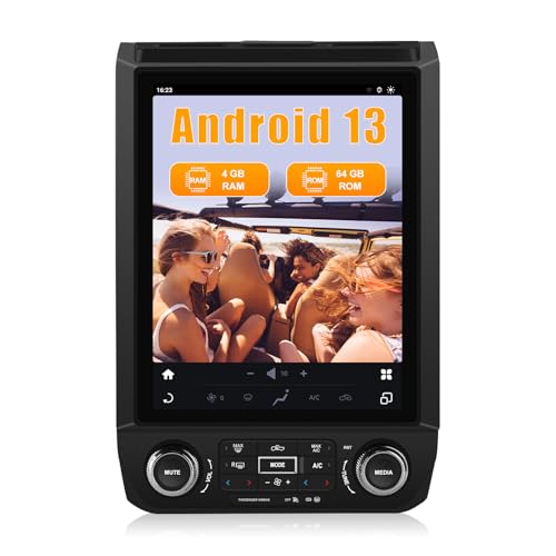 Image of 4+64G Android Radio Stereo for Ford F150 2015-2021 with 12.1inch Touch Screen Qualcomm 6125 Wireless CarPlay Android Auto DSP Bluetooth GPS Navitation