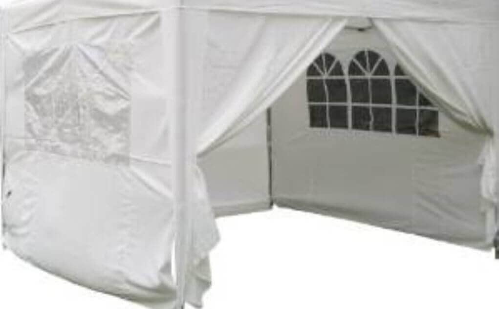 Toile pour gazebo 3x3m 4 murs en polyester robuste avec fenêtre et porte zippée modèle Hope