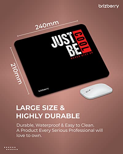 Image of Brizberry Mouse Pad, Optimised for Speed and Precision, Premium Anti Skid Rubber Base, for Office Desktop Laptop PC Mac, 240 x 210 x 3 mm (108S - Pack of 2)