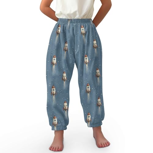 Image of Unisex Little Kids Yoga Trousers Bohemian Beach Pants Baggy Harem Activewear for Boys and Girls Age 3-10