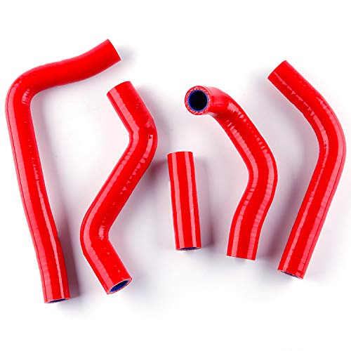 Silicone Radiator Hose Pipe Kit Silicone Radiator Hose Coolant Pipe ForHus qvarn a T E T C TX C S MR 510 2006-2009 Silicone Radiator Coolant Hose Kit (Red)