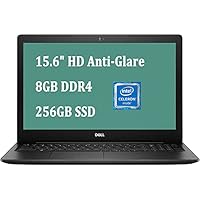 Dell Inspiron 15 3000 2020 Premium Laptop I Intel Core Celeron 4205U I 15.6″ HD Anti-Glare Display I 8GB DDR4 256GB SSD I HDMI WiFi Webcam Intel UHD Graphics Win 10