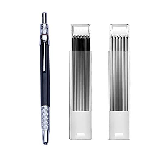 Juego de lápices mecánicos de carpintero con 24 recambios de marcador, lápices mecánicos de metal con sacapuntas integrado, cerámica, acero endurecido Cover