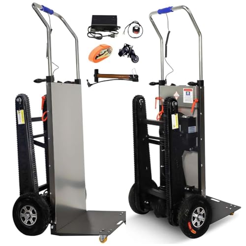 Carretilla Eléctrica De Mano, Motor Sin Escobillas De 1200w, Capacidad De Carga (400kg), Batería Extraíble, Subir escaleras sin Esfuerzo con Mango telescópico,001