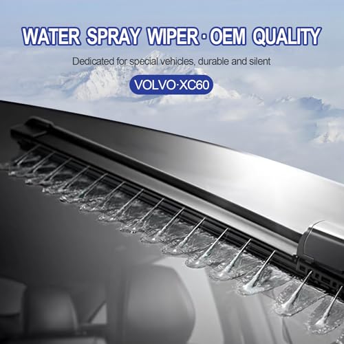 EMITHSUN® 26"+19"+14" Sprayer Wiper Blades Automotive Front Rear Windshield Wipers Replacement for Volvo XC60 2018-2022,Not Heated Easy DIY Install (Set of 3) by EMITHSUN - Image 4