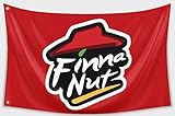 YUESUO Finna Nut Pizza Flag 3x5 Feet Banner Funny Man Cave Wall Flag for College Dorm Room...