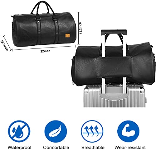 Image of Garment Bag for Travel,Women Hanging Luggage Garment Bag Suit Travel Bag Carry On Garment Bag Dress Bag, Black, Travel