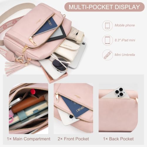 Image of Vegan Leather Crossbody Bags for Women Anti theft Purses and Handbag