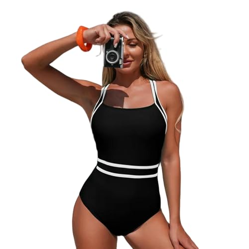 Maillot de bain plage et vacances d'été style mosaïque bicolore en taille M - 2
