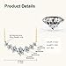 PROSTORY 7-Stone Moissanite Pendant Necklace for Women, 2.8cttw D Color Moissanite, 925 Sterling Silver Smile Necklace Adjustable Chain, Elegant Jewelry Gift for Mom or Wife (Gold Color)