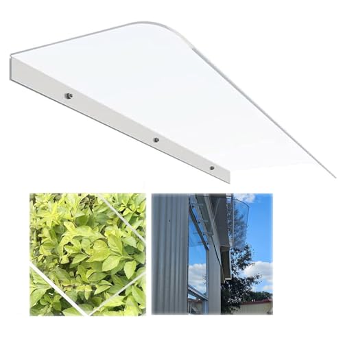 Porte d'entrée robuste abritée par un auvent haut de gamme en polycarbonate de 50 cm