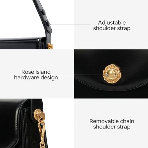 LA FESTIN Leather Top Handle Satchel Purse for Women Crossbody Bags Small Shoulder Purse Square Handbag with Adjustable Strap4