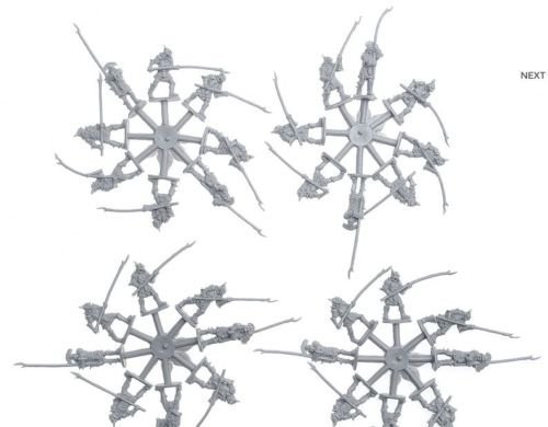 Kit de modelo plástico Half-Orcs Pikemen 1/72 miniatura 2