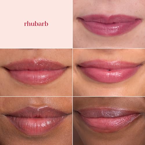 Burt's Bees Shimmer Lip Tint Set, Mothers Day Gifts, Tinted Lip Balm Stick, Moisturizing for All Day Hydration with Natural Origin Glowy Pigmented Finish & Buildable Color, Rhubarb (4-Pack) - image 5